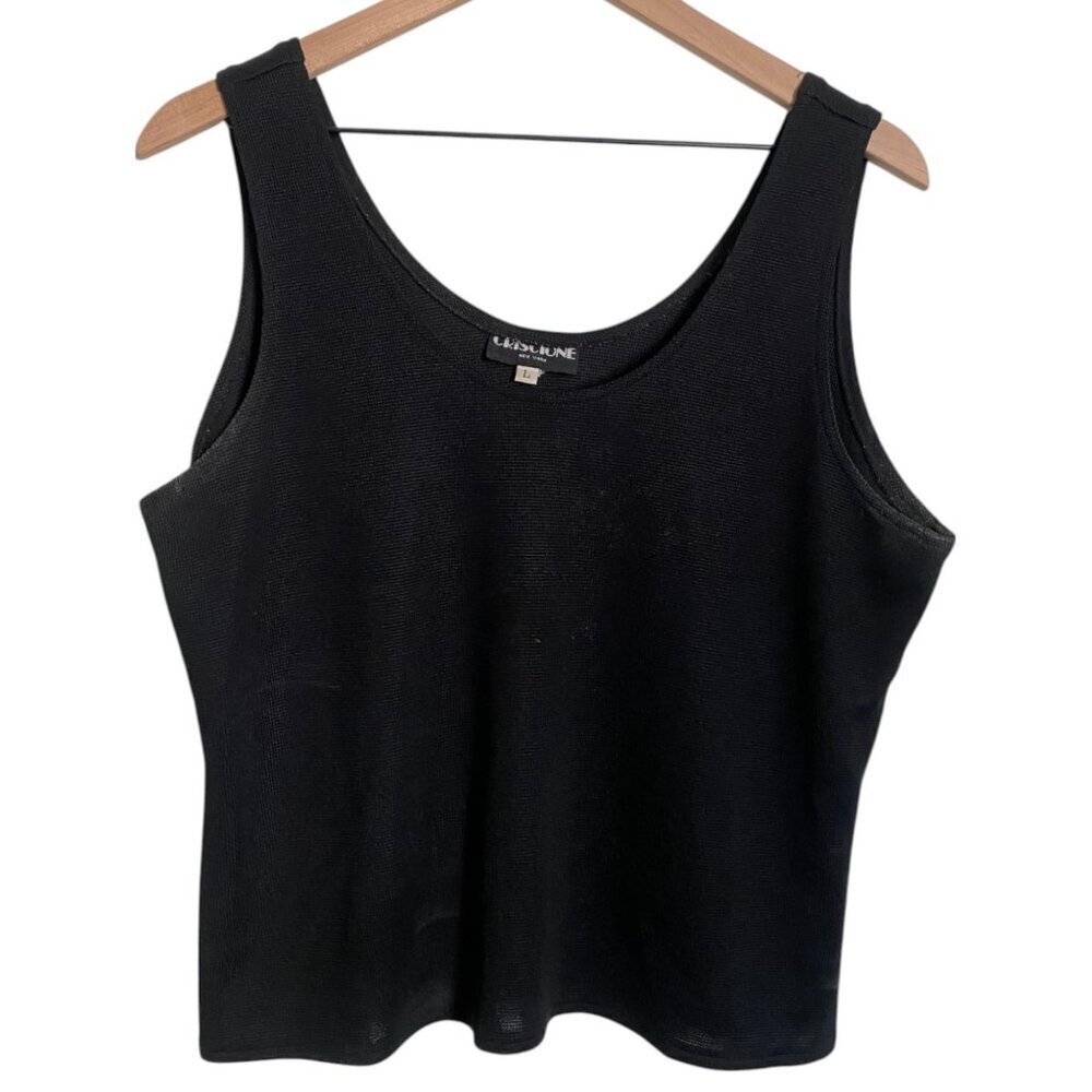 Criscione New York Black Knit Tank Top L